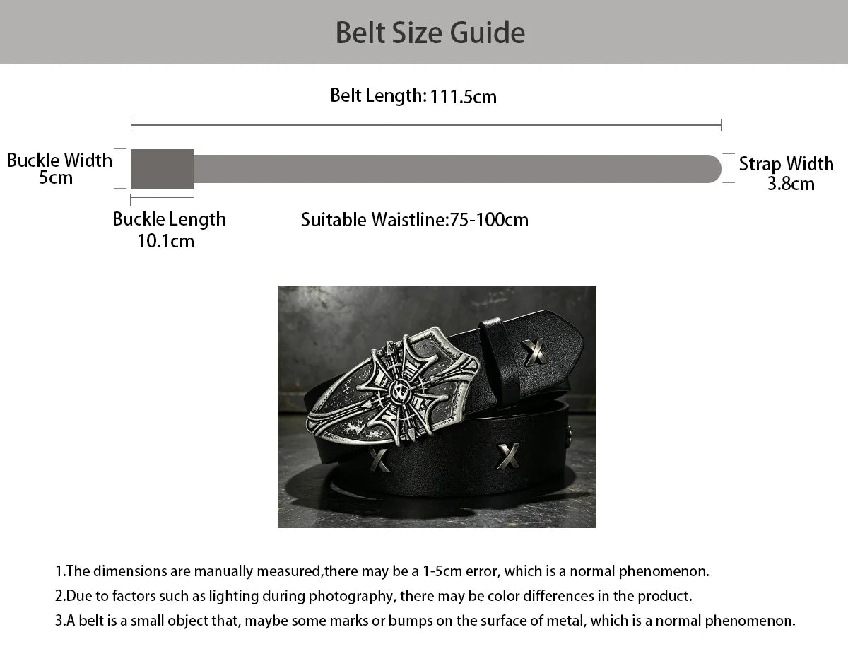 Men's Punk Style X Rivet Decorated Heavy Metal Belt Women Casual Fashion Jeans Decorative Belt-Rock Gothic Y2k Belts For Women