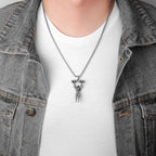 Dumbbells Bodybuilding Fitness Men Necklaces Pendant Chain for Boyfriend Male Stainless Steel Jewelry Creativity Gift Wholesale