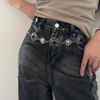 PENDRA Miraora Black Gothic Waist Chain Belt