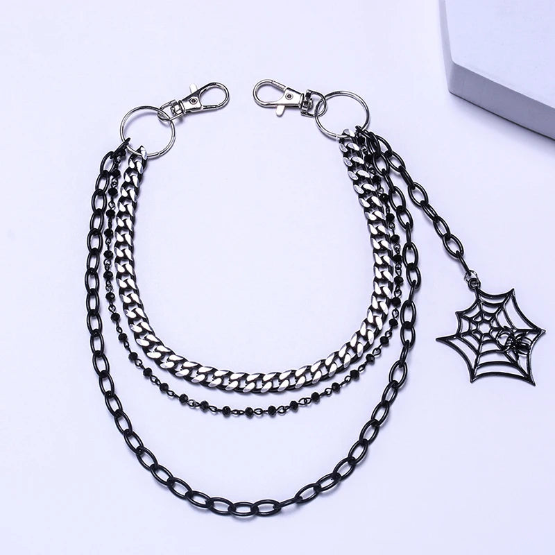 PENDRA Weblink Layered Spider Chain Keychain
