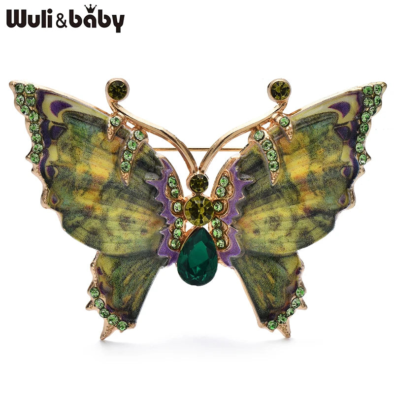PENDRA Monarch Enamel Butterfly Brooch