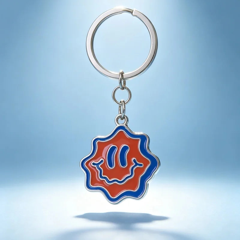 PENDRA Smiley Colorful Stainless Steel Keychain