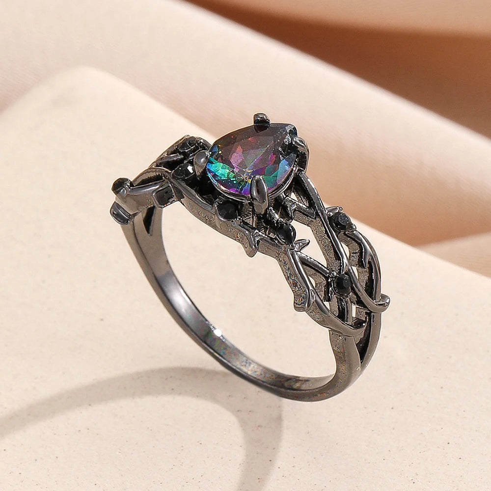 PENDRA Crystal Black Ring