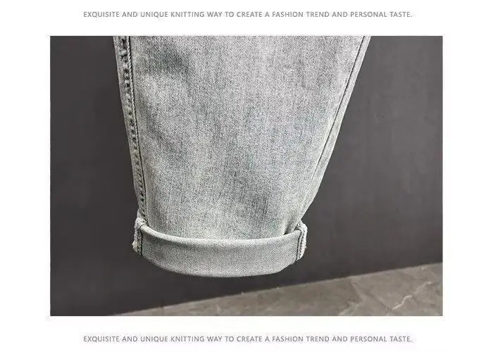 PENDRA Straight Leg Denim Washed Pants