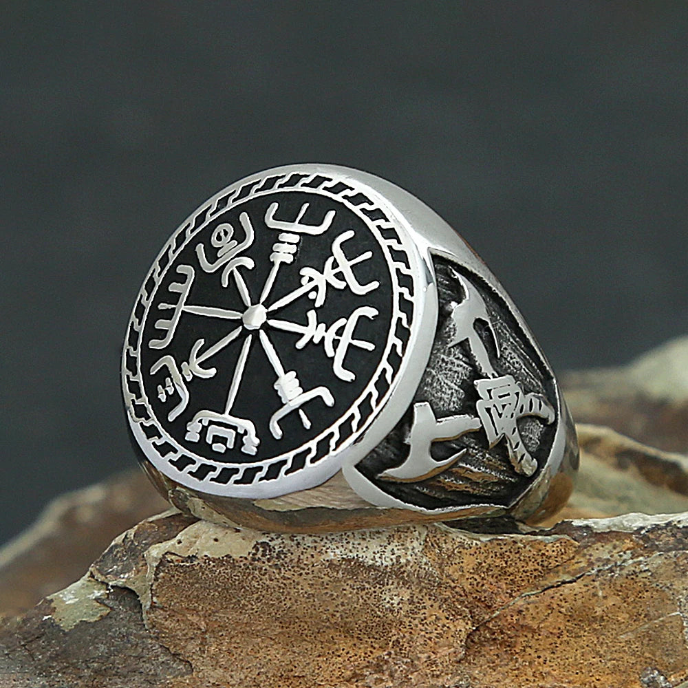 PENDRA Vegvisir Viking Compass Ring