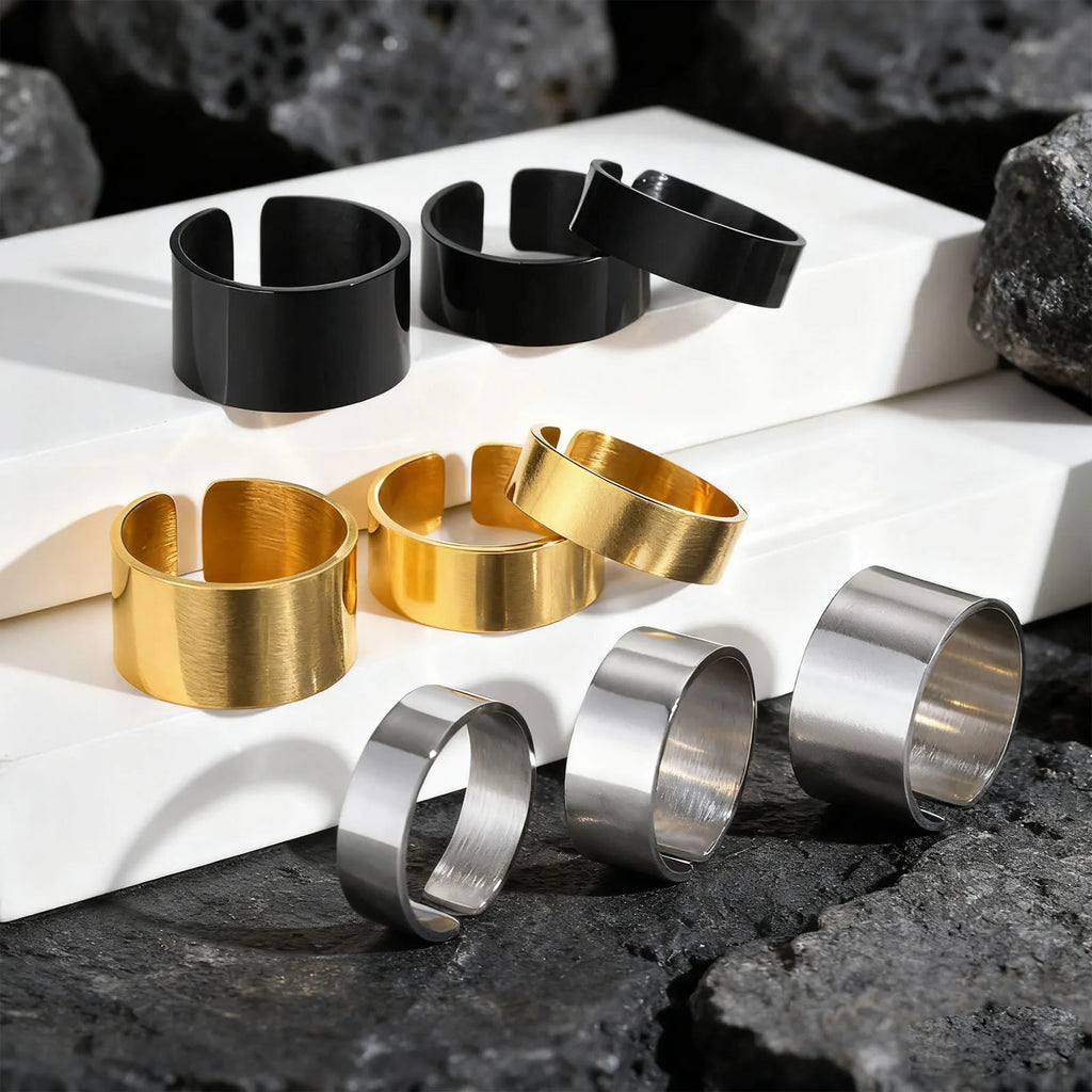 PENDRA Bend High Polished Steel Ring