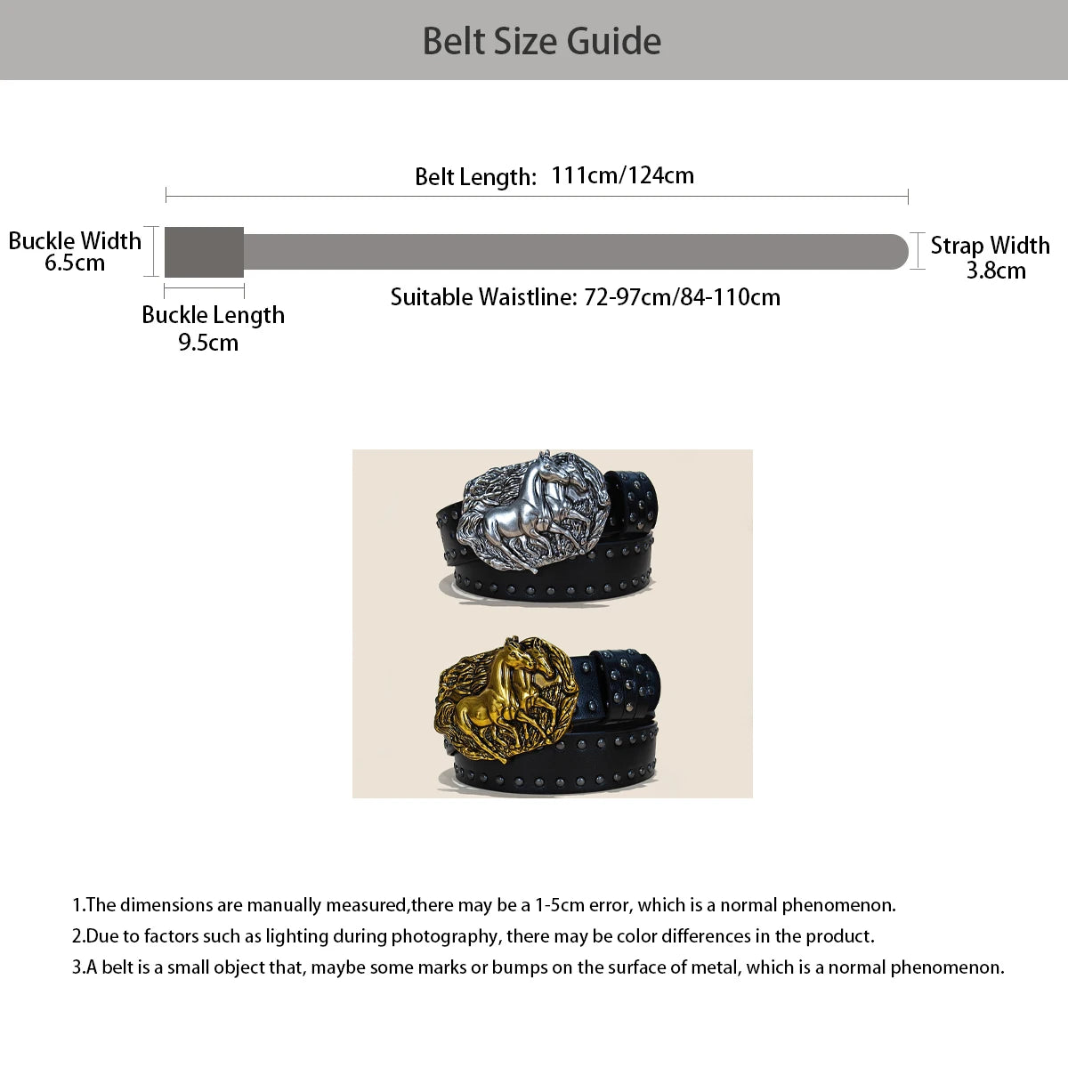 PENDRA Elaralia Leather Black D-Buckle Horse Belt