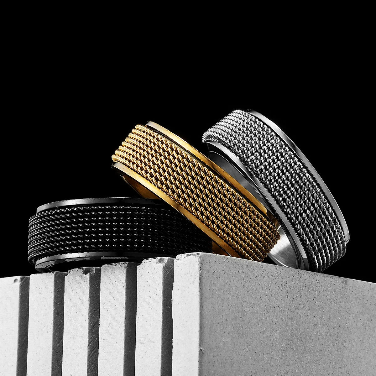 PENDRA Fidget Spinner Braid Ring