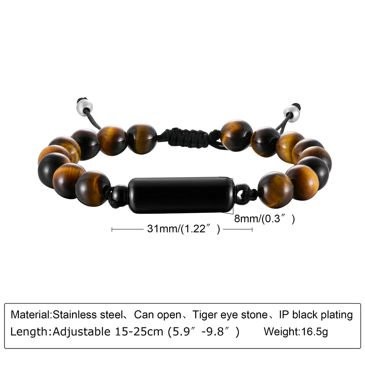 Men Bracelet, Urn Beaded Bracelets,Human or Pet Ashes,Cremation Jewelry for Men,Memorial Jewelry,Sympathy Gift
