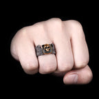 PENDRA Skull Wing Motorcycle Steel Ring