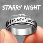 PENDRA Starry Night Stars Steel Ring