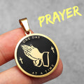 Cross Praying Hands Bilble Men Necklaces Stainless Steel Pendant Chain Women Jewelry HipHop Cool Accessories Gifts Wholesale