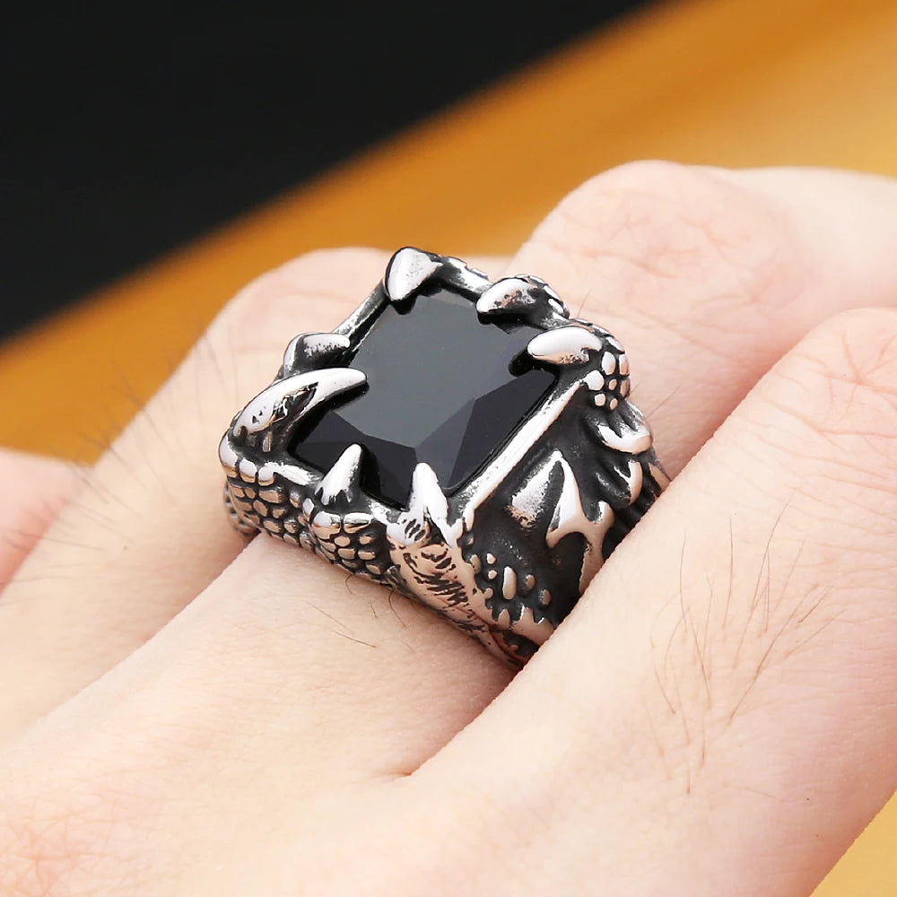 PENDRA Dragonclaw Gothic Stainless Steel Ring