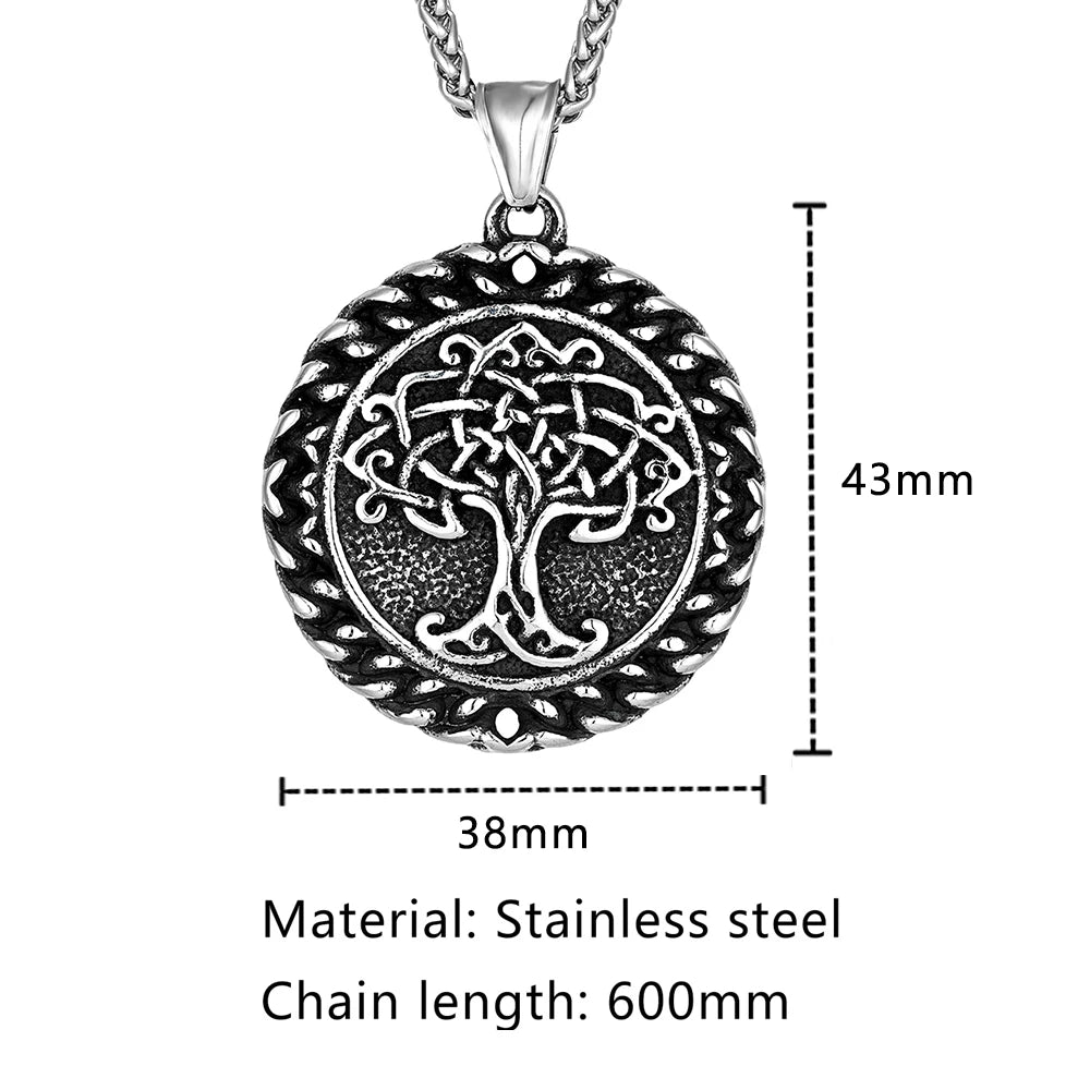 PENDRA Tree Life Rune Viking Necklace