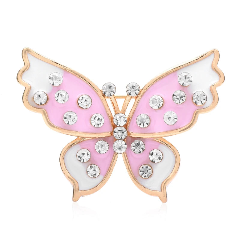 PENDRA Enamel Butterfly 2-color Brooch
