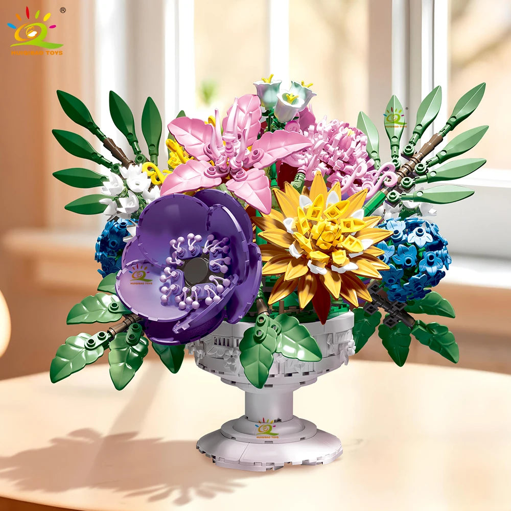 PENDRA Bouquet Potted Floral Building Set