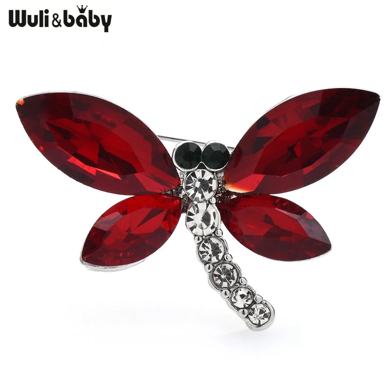 Wuli&baby Lovely Butterfly Brooches For Women Unisex 4-color Rhinestone Insects Party Casual Pins Gifts
