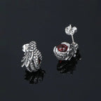 PENDRA Dragonclaw Black Red Stone Dragon Claw Earrings