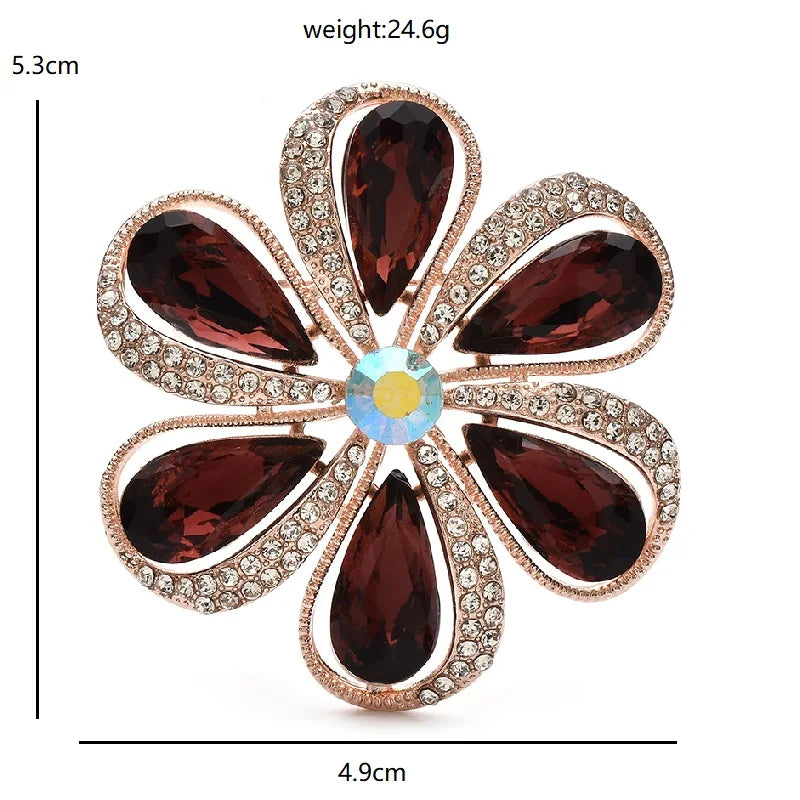 PENDRA Florielle23 Crystal Brooch