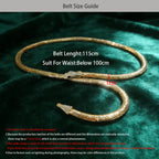 PENDRA Noraaya Rhinestone Snake Gothic Belt