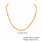 PENDRA Franco 3Mm Chain Necklace
