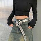 PENDRA Velaessa Metal Black Metal Buckle Luxury Belt