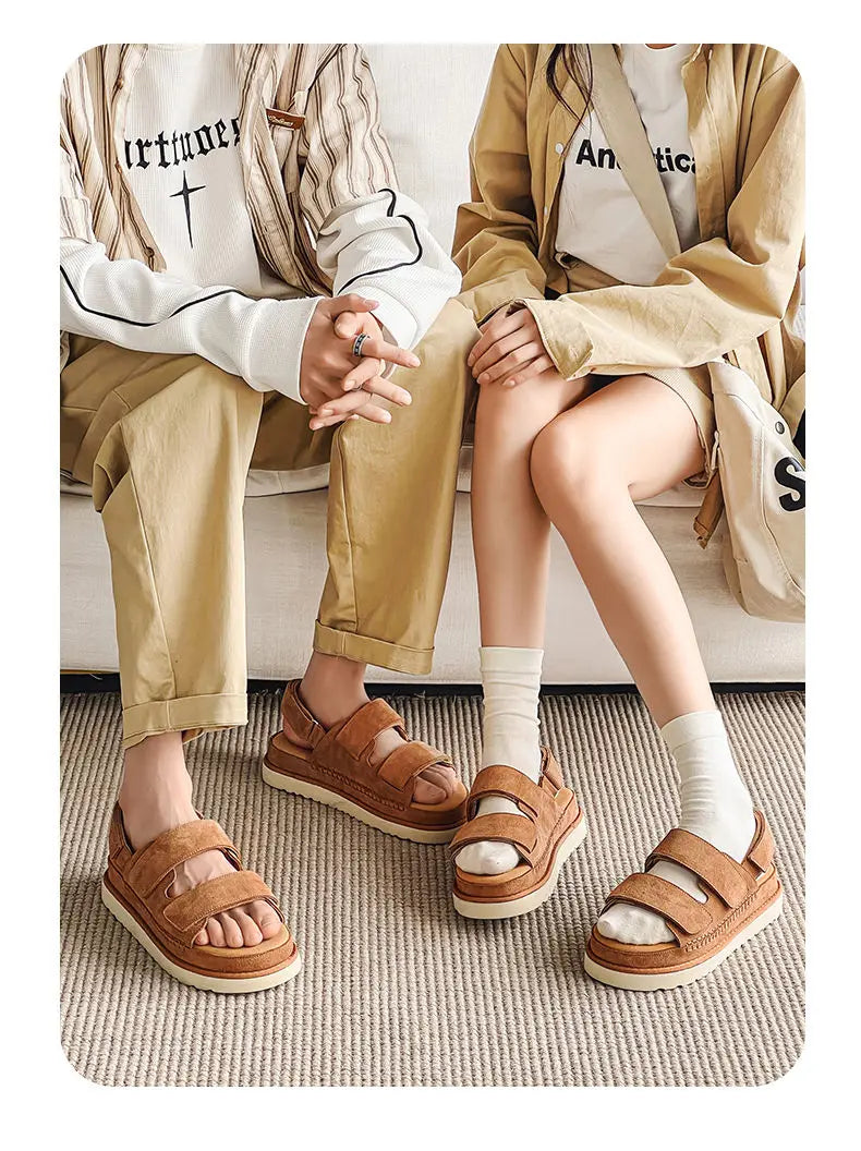 PENDRA Cowhide Non Stuffy Sandals