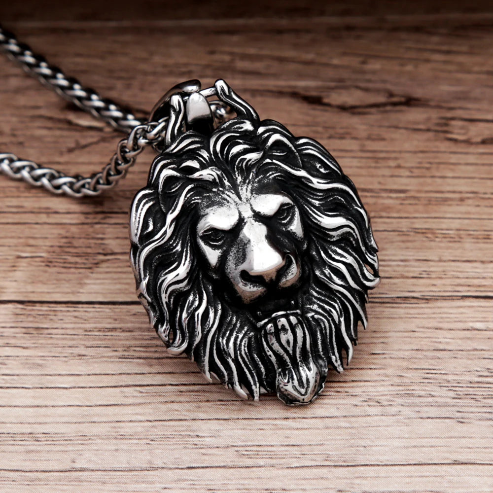 PENDRA Lioncrest Stainless Steel Lion Pendant