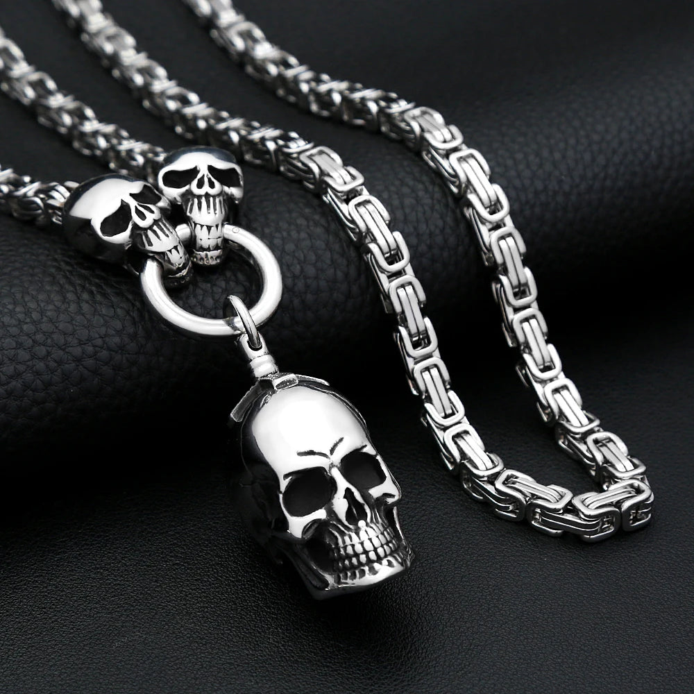 PENDRA Skullpunk Gothic Stainless Steel Skull Pendant