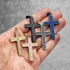 PENDRA Muticolor Religon Cross Steel Necklace