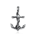 PENDRA AnchorSkull Skull Anchor Pendant Necklace
