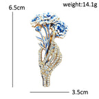 PENDRA Florabelle Multicolor Enamel Flower Brooch