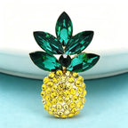 PENDRA Tropica Shimmering Rhinestone Pineapple Brooch