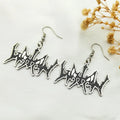 Hip Hop Black Metal WATAIN Band Pendant Drop Earring Stainless Steel Silver Color Music Earring Rock Fans Jewelry E7738S06