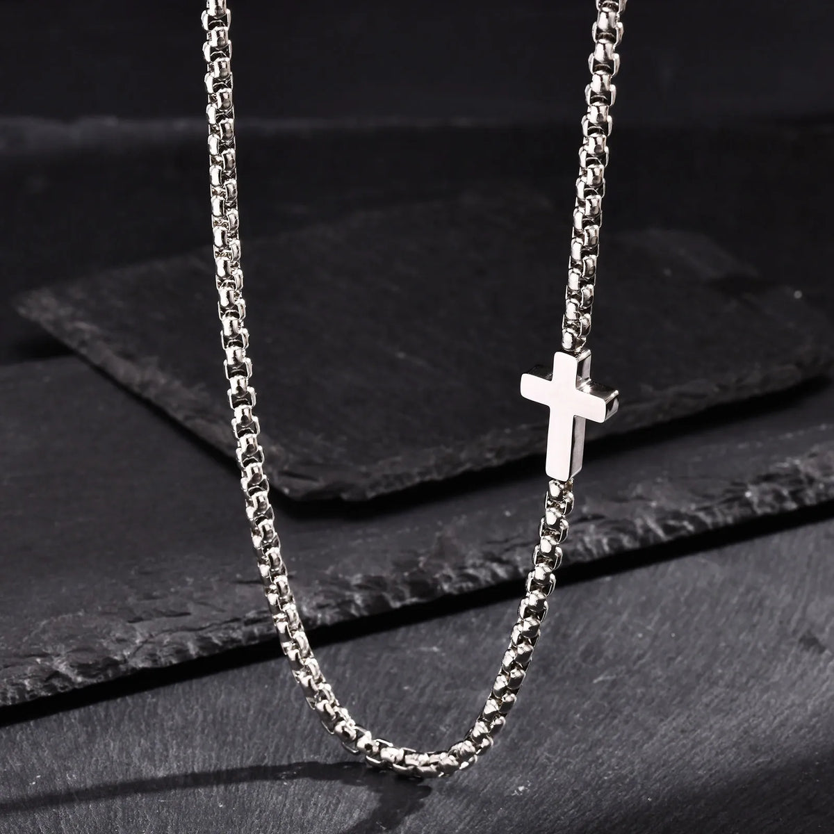 PENDRA Cross Square Box Pendant Necklace