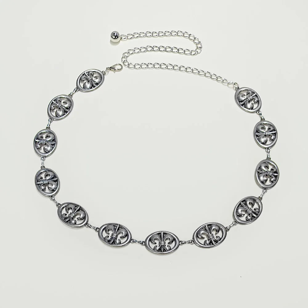 PENDRA Irisessa Metal Silver Heart Luxury Belt