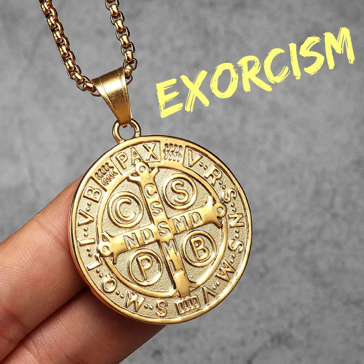 PENDRA St Benedict Exorcism Steel Necklace