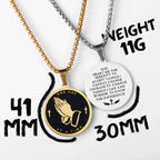 Cross Praying Hands Bilble Men Necklaces Stainless Steel Pendant Chain Women Jewelry HipHop Cool Accessories Gifts Wholesale