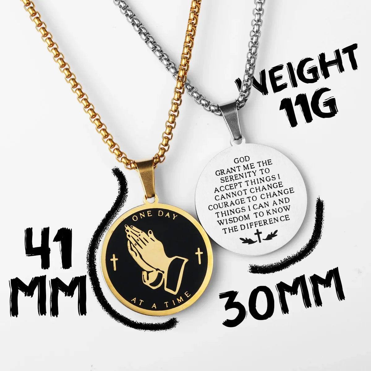 Cross Praying Hands Bilble Men Necklaces Stainless Steel Pendant Chain Women Jewelry HipHop Cool Accessories Gifts Wholesale