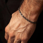Classic Rolo Chain Bracelets for Men Boys,Vintage Waterproof Stainless Steel Chain Links Wristband,Casual Jewelry Gifts