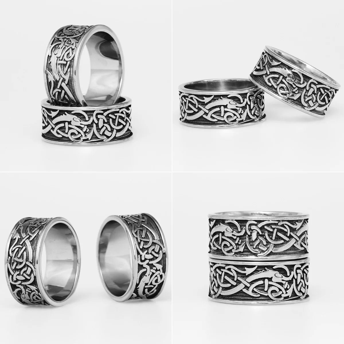 PENDRA Chinese Dragon Totem Steel Ring