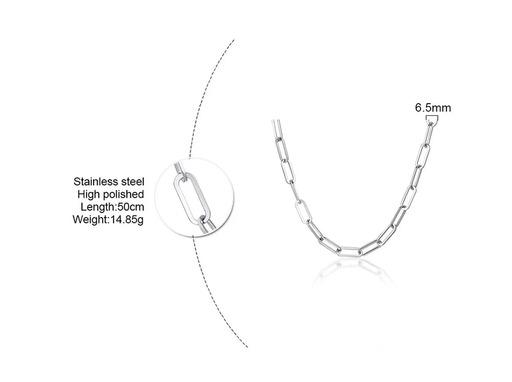 PENDRA Paper Clip Rectangle Pendant Necklace