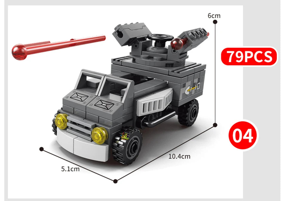 PENDRA Military Tank Plane Building Set