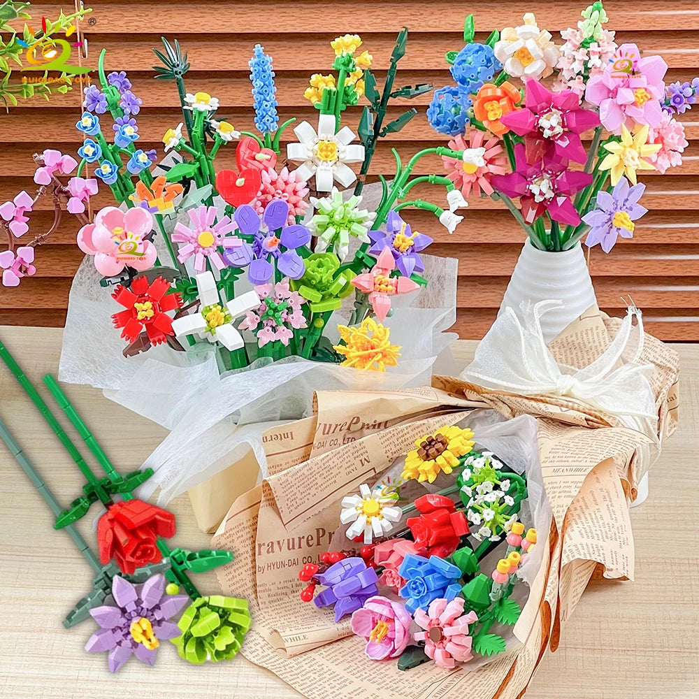 PENDRA Bouquet Rose Micro Building Set