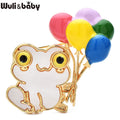 PENDRA Cute Balloon Frog Brooch