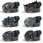 PENDRA Miraeva Leather Skull Gothic Belt