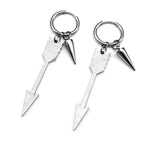 Longbow Archery Rivet Earrings For Women Men Stainless Steel Silver Color Sword Hiphop Party Male Dangle Earring Jewelry Gifts