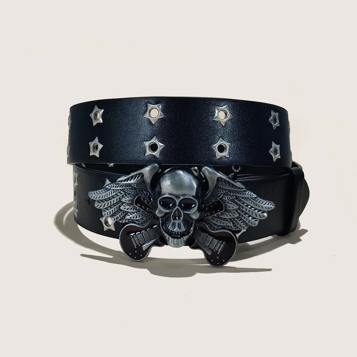 Gothic Harajuku Y2K Women Men Rock Guitar Belts Western Cowboy Hip hop Punk Skull Skeleton Jeans Waistband Niche Designer Sense