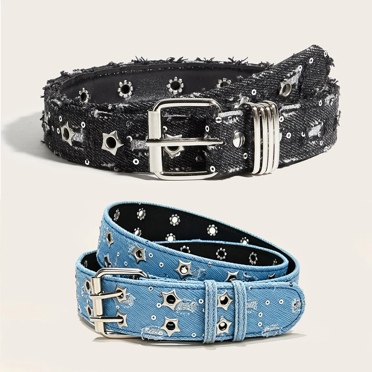 PENDRA Orlaellea Black Pin Buckle Star Luxury Belt