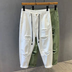 PENDRA Denim Distressed Harem Pants